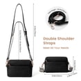 thumbnail image 6 of Trendy Crossbody Bags for Women, Small Shoulder Bag Messenger Bag Cross Body Travel Purse Handbag Wallet with Adjustable Strap, PU Leather, Black, 6 of 7