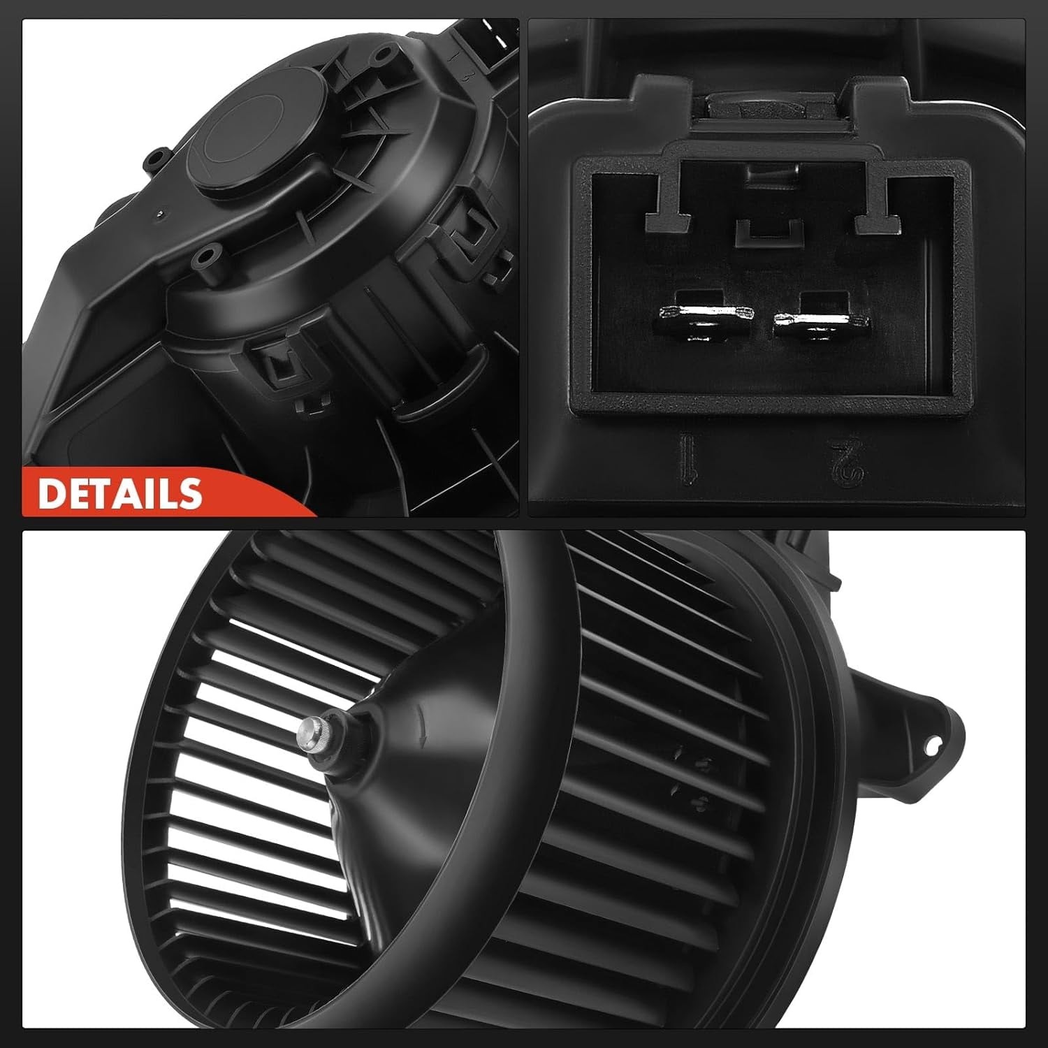 A-Premium HVAC Heater Blower Motor Assembly Compatible with Ford Vehicles - Fiesta 2011 2012 2013 2014 2015 2016 2017 2018 2019 - Front Side, Replace# AV1Z19805C