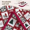 thumbnail image 4 of Davulos Christmas Quilt Set Full/Queen Size,3 Pieces Lightweight Bedspread 96" x 90",Xmas Bedding Red Patchwork Bed Cover for Holiday Bedroom Decor, 4 of 9