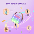 thumbnail image 3 of BONAKO Mini Karaoke Machine for Kids Adults, Portable Bluetooth Singing Speaker with 2 Mics, Ideal Birthday Gift for Girls Boys Home Family Party, Purple, 3 of 16