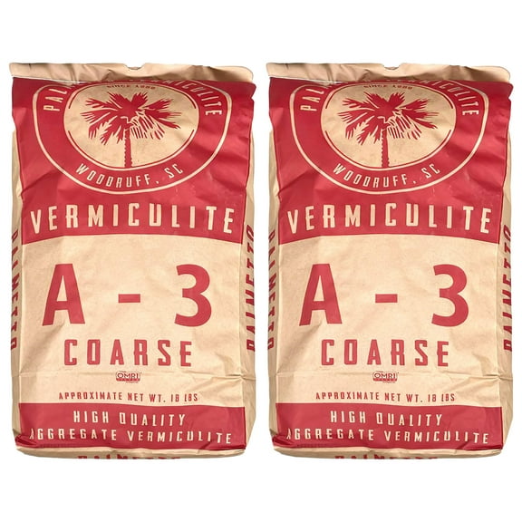 Palmetto 2 Pack 4 Cubic Foot Organic Grade 3 Coarse Vermiculite Planting Soil Additive