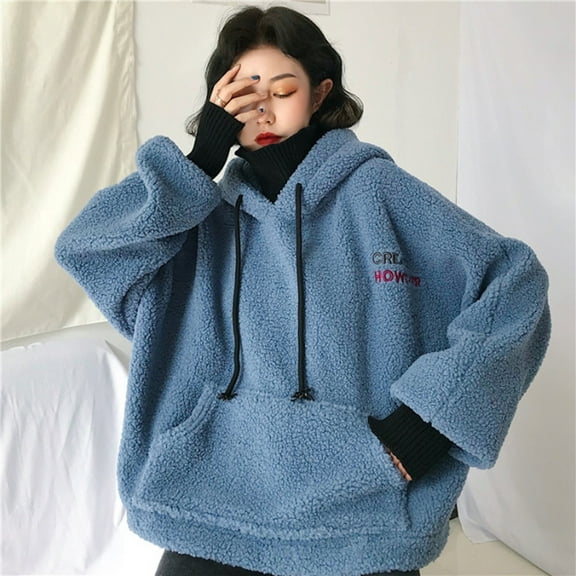 XINXIAOO Hoodies for Women Long Sleeve Womens Hoodies Pullover Graphic Hoodie Blue Hoodie Women Fall Clothes Comfy Clothes for Women