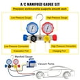 thumbnail image 2 of KFFKFF Vacuum Pump 4.8CFM 1/4 HP Single Stage HVAC A/C Refrigeration Kit 5PA Ultimate Vacuum Manifold Gauge Set R410A R134A R22 HVAC AC, 4-Way Manifold Gauge and Hose for Air Conditioning Systems, 2 of 9