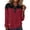 Wine, variant on Kaemgyyd Womens Linen Tops Casual Long Sleeve Cotton Blouse Fashion Patchwork Loose Fit Collared Work Pullover with Buttons