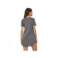 thumbnail image 3 of Women's Nightgowns V Neck Short Sleeve Sleepwear Plus Size Pajamas Dress, 3 of 4