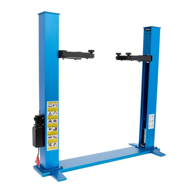 Elevador Universal de dos postes para coche teledirigido, elevador de Metal ajustable, estante de trabajo, soporte de elevación para piezas de manteni Azul