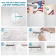 thumbnail image 4 of No Hook Shower Curtain, American Flag Shower Curtains for Bathroom with See Through Top Window, 250 Anniversary Freedom Veteran Day Ribbon Waterproof & Washable Bath Curtain Extra Long 72"x96", 4 of 9