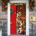 thumbnail image 4 of Funny Merry Christmas Door Cover Backdrop, Cute Animals Background for Xmas Holidays New Year Party Winter Decoration, 4 of 6