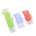 thumbnail image 2 of UPOUART 3 Pcs Bouteilles de Gel Douche Bouteille Compressible Couleurs Assorties Silicone Réutilisable Articles de Toilette pour Randonneurs, 2 of 8