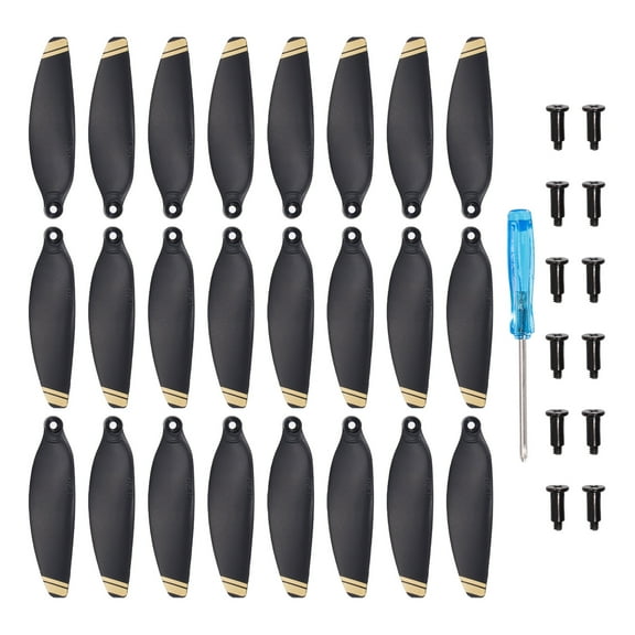 Mini 1 RC Propellers Blades Props Black Golden with Screwdriver/Screw, for Mini 1 Drone, Quadcopter, Pack of 24