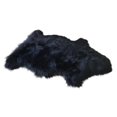thumbnail image 4 of Lambzy Dynasty Natural Single Pelt Luxury Long Wool Sheepskin Shag Rug Black N/A, 4 of 5