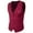 Red Jacket for Men, variant on IYTR Men's Single Breasted Suit Vest Solid Color Sleeveless Jacket Button-up V Neck Coat Slimming Suit Jackets Top with Pocket Wine XXXXL