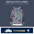 thumbnail image 5 of FORMRS Unisex School Backpack 17" Student Travel Bag with Laptop Compartment, Red Retro Pattern, 5 of 7