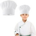 thumbnail image 1 of High - quality Chef Hat for Kids Chef Toques Kitchen Chef Caps for Cooking, Baking, Part Favors, Home Kitchen, School, and Restaurant White providing excellent performance, 1 of 5