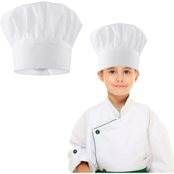 High - quality Chef Hat for Kids Chef Toques Kitchen Chef Caps for Cooking, Baking, Part Favors, Home Kitchen, School, and Restaurant White providing excellent performance