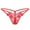 Red, variant on Women Hollow Embroidered Panties Low Waist Sexy Thong Side Open Stretch Panties