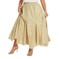 thumbnail image 2 of Beautybatik Oat Women Cotton Boho Gypsy Long Maxi Godet Flare Skirt 1x, 2 of 6
