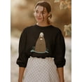 thumbnail image 2 of Image Conscious Bear And Penguin In Zen Sweatshirt Womens -Jay Fleck Designs, Female Casual Fit, 2 of 4
