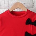 thumbnail image 6 of YDFCWXW 3-8T Kids Toddler Girl Clothes Letter Print Sweatshirt & Flared Pants 2Pc Outfits Set (Red, 3-4 Years), 6 of 9