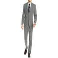 thumbnail image 5 of Mens Ticket Pocket 2-piece Gray Wool Modern Fit Suit DTI, 5 of 5