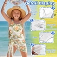 thumbnail image 5 of Xixirimido Roses Floral Print Girls Swimsuit One Piece with Removable Bra, One Shoulder Adjustable Strap Swimwear with Mesh Cover Up Bathing Suit for Girl, Size 11-12 Years, 5 of 7