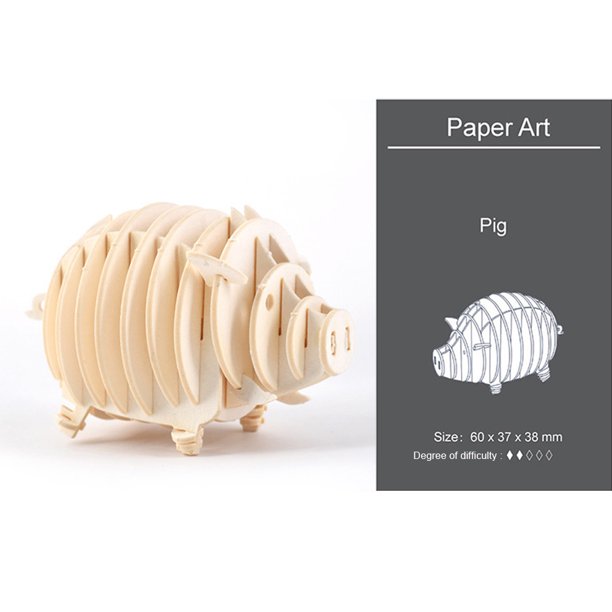 1Pc 3D Puzzle Animal Assembly Kit Decoration DIY Sculpture Model Home Office Ornament Creative Love Pet Assembly Toy Gift