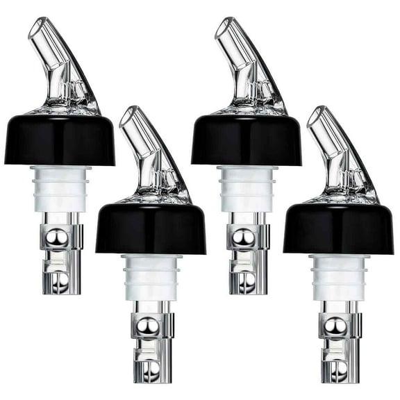 Automatic Measured Bottle Pourer, Quick Shot Spirit Measure Pourer Drinks Wine Cocktail Dispenser Home Bar Tools - 1oz/30ml 4 pack