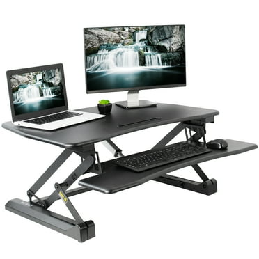 VIVO Electric Height Adjustable Standing Tabletop Desk Converter w/ USB ...