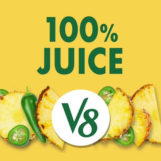 V8 Pineapple Jalapeno Juice - Non gmo labels for retail - Walmart