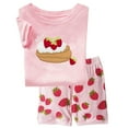 thumbnail image 1 of LYHaoo Ensembles de Tenues pour Garçons, Ensemble de Pyjama Décontracté à Manches Courtes et Shorts avec Imprimé Mignon, Col Rond, Taille Élastique Confortable pour Enfants de 3 à 8 Ans, Printemps Été, Rose, Tailles 3-4 Ans, 1 of 2