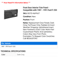 thumbnail image 2 of Front Door Interior Trim Panel - Compatible with 1987 - 1991 Ford F-250 1988 1989 1990, 2 of 4