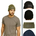 thumbnail image 5 of Big Accessories Patch Beanie, 100% Acrylic Warm Casual Fashion Winter Hat (Grey, One Size), 5 of 5