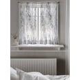 thumbnail image 5 of Contemporary Grey Tree Curtains 45 Inch Length, Sheer Curtains for Bedroom Living Room Window Abstract Art Oil Paiting Rod Pocket Voile Drapes Kitchen Curtains Small Half Window 42"x45" 2 Panels, 5 of 6