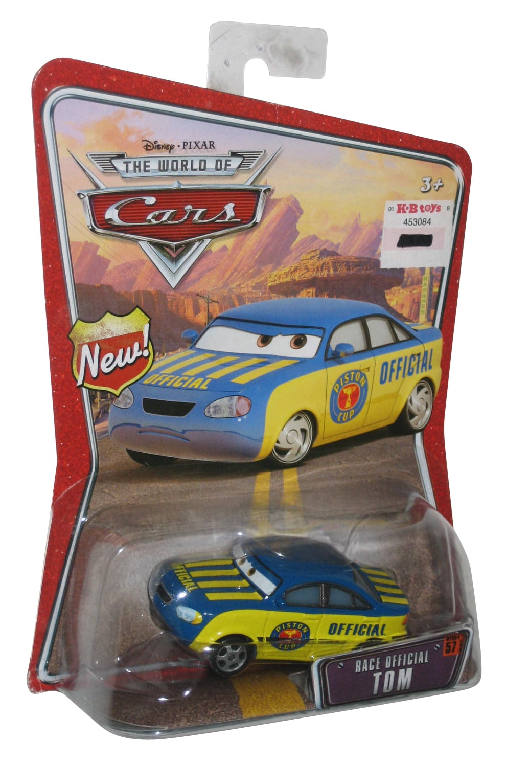 Disney Cars Piston Cup Blue Yellow Race Official Tom Toy Car 57