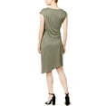 thumbnail image 2 of bar III Womens Off The Shoulder Solid Sheath Dress, Green, XX-Large, 2 of 2