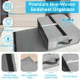thumbnail image 4 of Foldable Bed Sheet Set Organizer, iMounTEK 4-Pack with Zipper for Queen or King Sheets, Duvet Covers, and Pillowcases, Closet Organizer for Bedding Clothes Towels, Grey, 4 of 7
