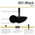 thumbnail image 2 of MR Direct 601 Black Vessel Sink Ensemble with an Antique Bronze finish 721 faucet, pop-up drain, and sink ring., 2 of 8