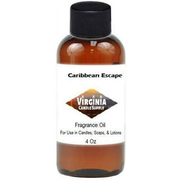 Caribbean Escape 4 oz Bottle for Candle Making, Soap Making, Tart Making, Room Sprays, Lotions, Car Fresheners, Slime, Bath Bombs, Warmers