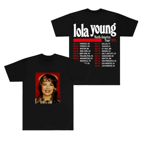 Lola Young One Thing Tour 2025 T-Shirts HipHop Streetwear Tee Women Men Crewneck Short Sleeve