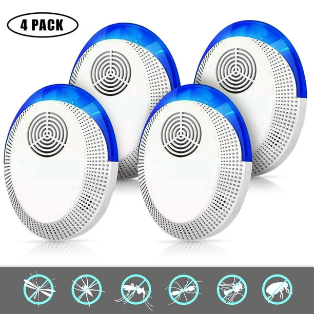 Ultrasonic Pest Repeller 4 Pack, Insect Control, Spider Repellent, Plug in Indoor Mouse