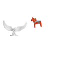 thumbnail image 1 of Escultura De Caballo De Resina, Elegante Adorno Angelical Para Oficina, Estantería, Pasillo, Entrada, Decoración Del Hogar, Inauguración De La Casa., 1 of 8