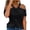 Black, variant on Staron Summer Off Shoulder Tops for Women Casual V Neck Short Sleeve Shirt Blouse Fashion Solid Color Party Vacation Travel Loose Comfy, White S