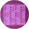 thumbnail image 1 of Ahgly Company Indoor Round Oriental Purple Industrial Area Rugs, 4' Round, 1 of 4