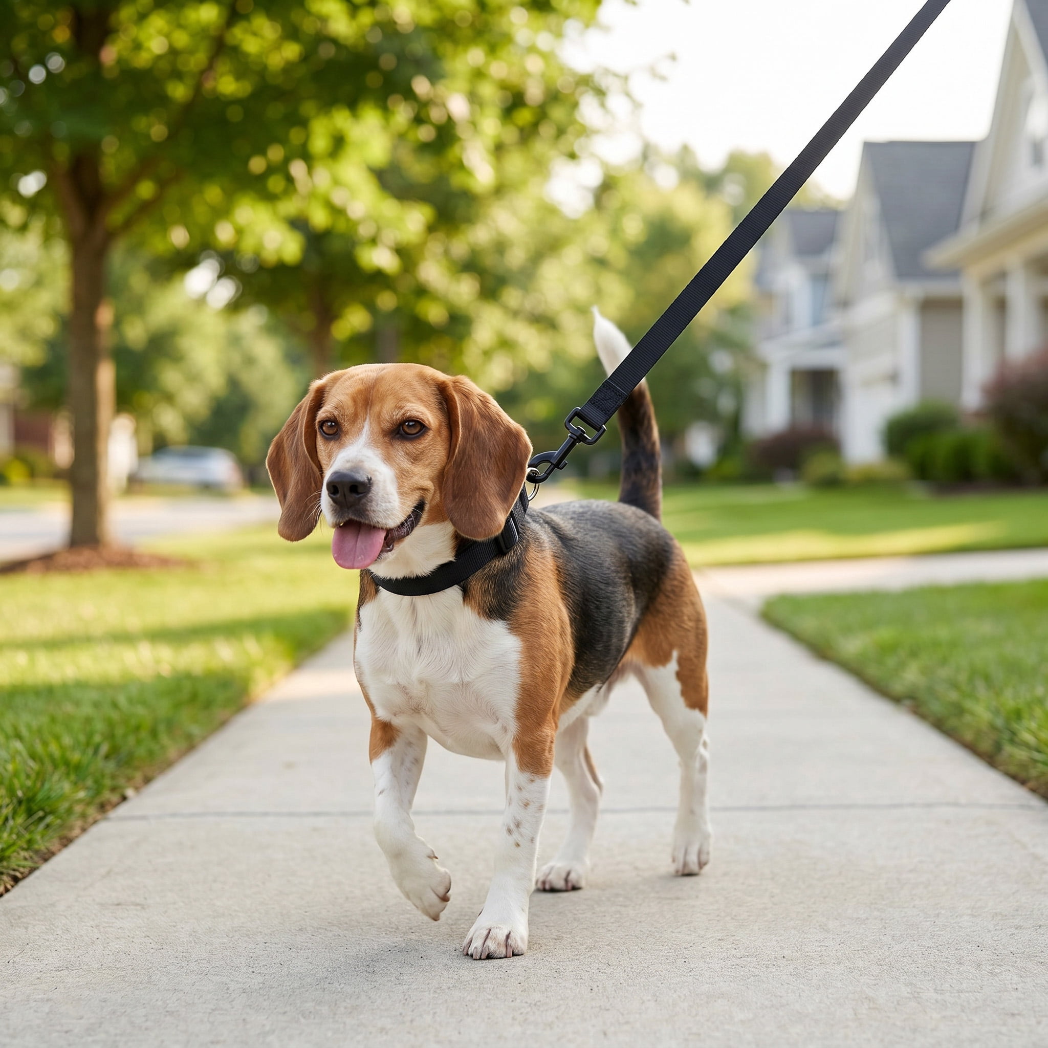 (3 pack) Vibrant Life 6' Solid Polyester Leash, Black, L