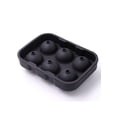 thumbnail image 2 of 6-Piece Silicone Ice Cube Tray Black,Silicone Round Ice Cube Mold, Round Ice Cube Trays for Freezer, Easy Release Ice Cube Tray Circle Balls for Whiskey Cocktails Bourbon, 2 of 5