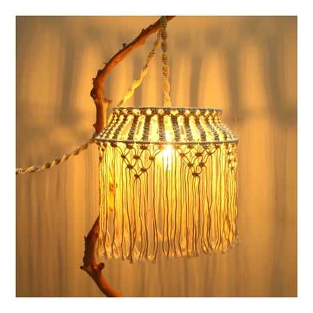 

Macrame Lamp Shade Boho Hanging Lamp Shade Pendant Light Cover Modern Home Decoration