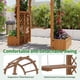 thumbnail image 5 of Yeshouse Pérgola de madera para jardín con jardineras, columpio y pérgola. Enrejado de arco exterior para plantas trepadoras, enredaderas y uvas. Ideal para bodas y fiestas en el patio, 5 of 6