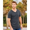 thumbnail image 2 of Fruit of the Loom Mens Sofspun V-Neck T-Shirt SFVR, XL, Cyber Pink, 2 of 4
