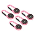 thumbnail image 1 of Unique Bargains Compass, Buckle Compass Keychain Waterproof Survival Pocket Compass, Pink 5Pack, 1 of 6
