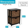 thumbnail image 5 of BirdRock Home 2 Tiered Hanging File Cubby with Wood Top - Brown Wash , 5 of 7
